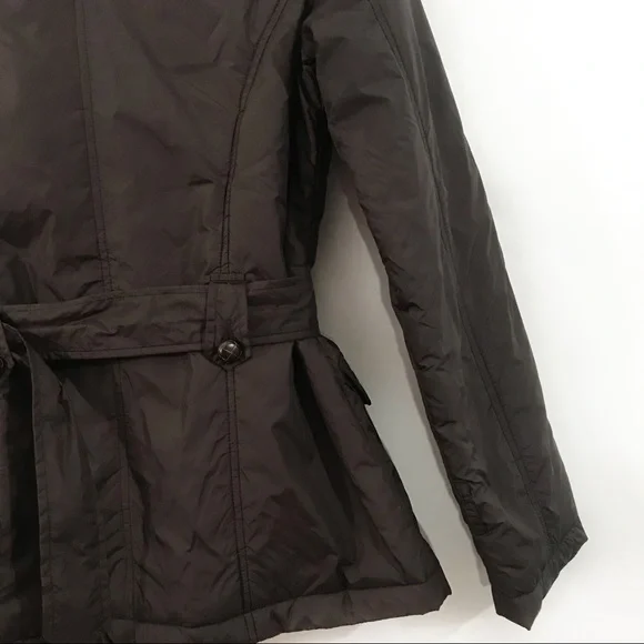 JOIE Faux Fur Belted Puffer Style Jacket Brown - Picture 6 of 10